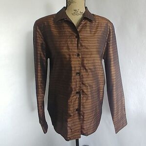 Jones New York Women's Silk Button Blouse